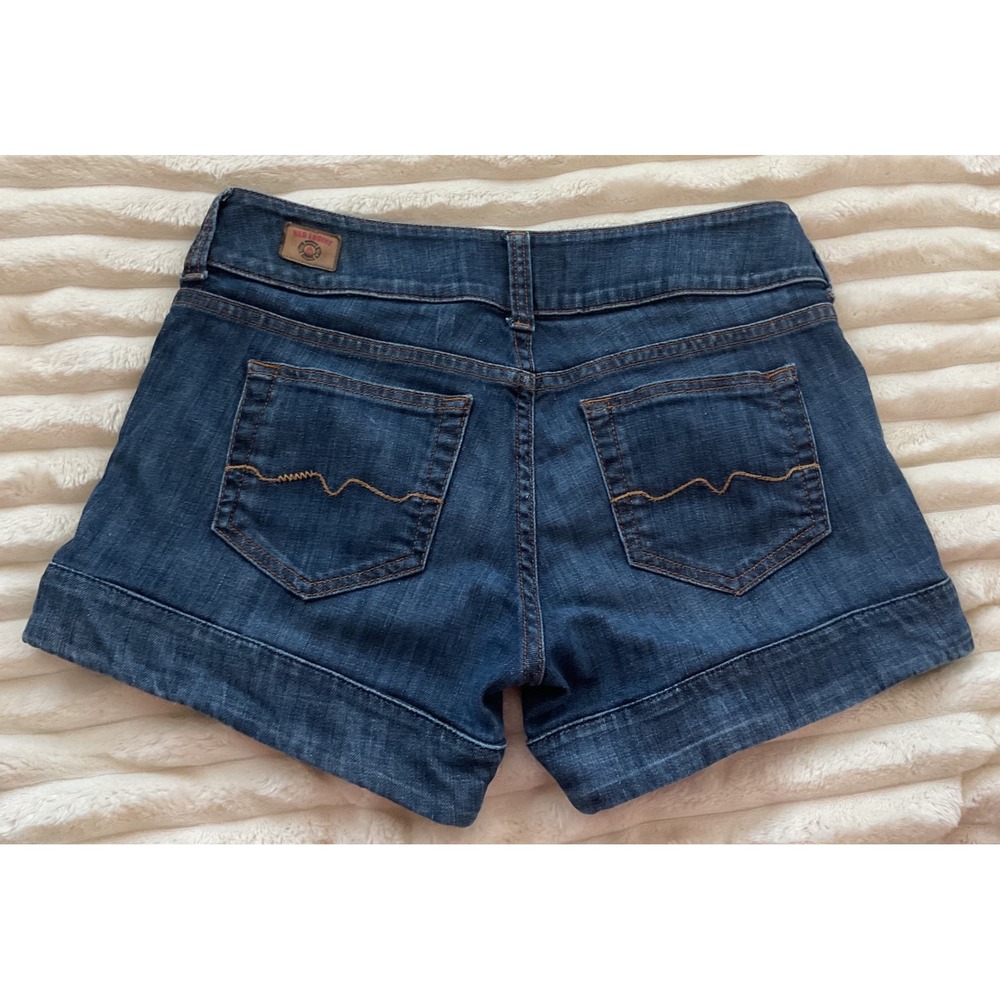 Red Engine Ginger Dark Wash Denim Shorts Size 31 Low Rise Cuffed Made in USA